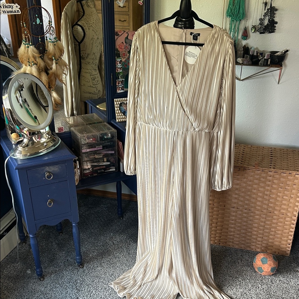 Boohoo Cream Pantsuit